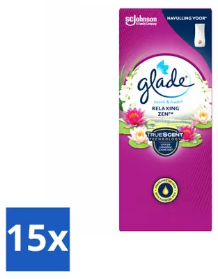 Obrázek produktu pro 15 kusů náplně Glade Touch & Fresh Relaxing Zen, 10 ml - výhodný balení
