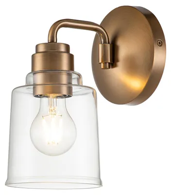 Immagine prodotto di Applique Contemporanea Aivian Acciaio Ottone Anticato 1 Luce E27