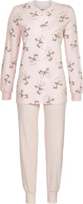 Produktbild von Ringella Pyjama durchgeknöpft und mit Strickbündchen : Farbe: rosa Größe: 44