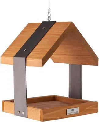 Produktbild von Famanu Vogelhaus Rustikales Vogel-Futterhaus - Natürliches Holz