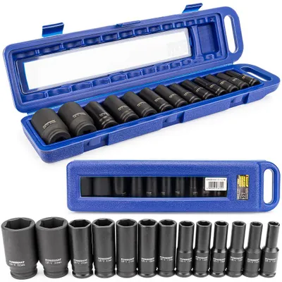 Zdjęcie produktu dla POWERMAT PM-ZNU-13-0.5T Zestaw kluczy udarowych 10-32mm 1/2"