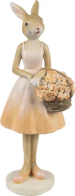 Produktbild von Clayre & Eef Dekorationsfigur Kaninchen 21 cm Beige Kunststoff