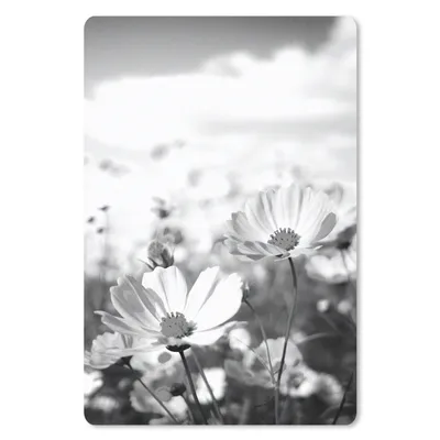 Produktbild von MuchoWow® Mauspad Mousepad Blumen - Wiese - Lila - Gras - Weiß - Wolken - Blau 18x27 cm - Mousepads - Maus Mat - Pad - Mausunterlage