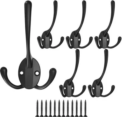 Produktbild von Famanu Wandhaken Set mit 3 Haken – Schwarz