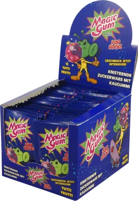 Produktbild von Display Komplett Magic Gum Pop Rocks 50 Beutel tutti frutti, Kaugummi
