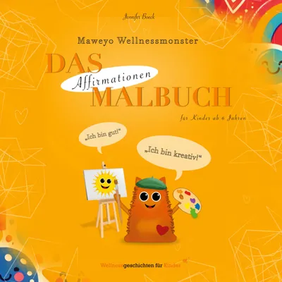 Produktbild von Das Wellnessmonster Affirmationen Malbuch