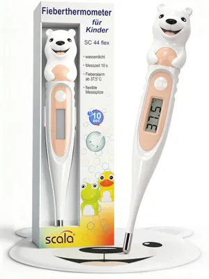 Image de Thermomètres digitaux flexibles SC 44 pour bébés et enfants – Scala. Temps de mesure : 10 secondes