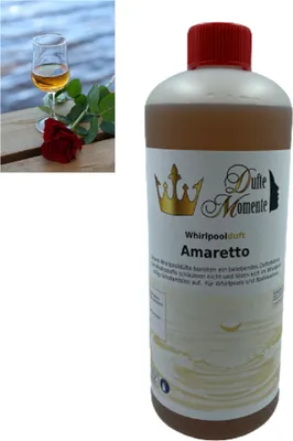 Produktbild von Dufte Momente | Whirlpool Duft 1000ml | Amaretto | mit naturreinen und natürlichen ätherischen Ölen | kein Schaum | vegan und ohne Tierversuche