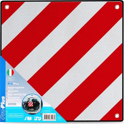 Produktbild von Warntafel Italien Aluminium mit Ösen 50x50cm reflektierend in rot/weiß