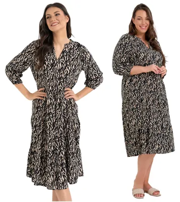 Produktbild von Kleid - Sommerkleid Größe M - Viskosekleid bunt - Damenkleid - Lockeres Kleid