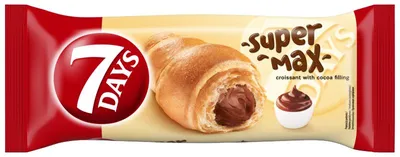 Produktbild von 7Days Super Max Croissant aus Blätterteig mit Kakaofüllung 110 g