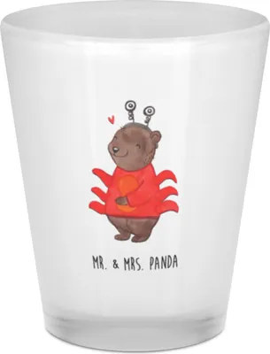 Produktbild von Mr. & Mrs. Panda Schnapsglas Krebs Astrologie - Transparent - Geschenk, Stamperl, Horoskop, Sternzeichen, Shotglas, Stamper, Likörglas, Pinnchen, Tierkreiszeichen
