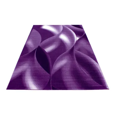 Zdjęcie produktu dla Ayyildiz | Dywan nowoczesny - Wstęgi fioletowy 80 cm x 150 cm - Antyelektrostatyczny - Łatwy w czyszczeniu