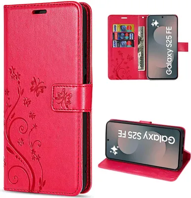 Produktbild von Handy Tasche für Samsung Galaxy S25 FE Hülle Handyhülle Klapphülle Wallet Case in Rot