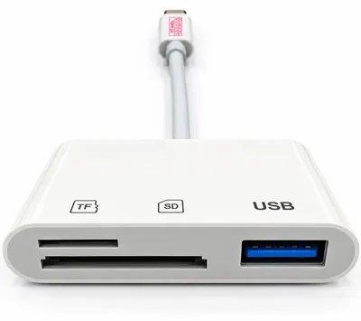 Produktbild von USB-C SD-Kartenleser, Micro-SD zu Typ-C OTG Adapter für SDHC, SDXC und TF-Karten