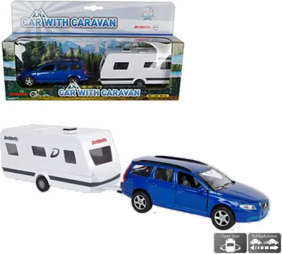 Produktbild von Volvo V70 mit Dethleffs Caravananhänger 30cm, mit Rückzugmotor,
