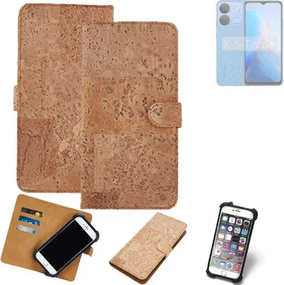 Produktbild von K-S-Trade Hülle kompatibel mit Infinix Smart 7 HD  Kork Handyhülle Cover  Schutzhülle TPU Case Bumper in Hellbraun, (1x)