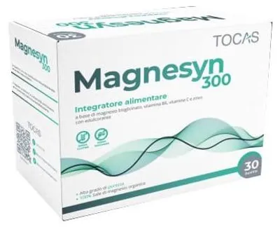 Immagine prodotto di Magnesyn 300 30 Bustine 6 G Con Edulcorante Senza Glutine Senza Zucchero