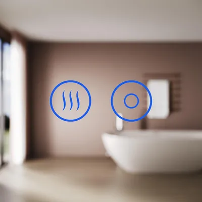 Immagine prodotto di SONNI Specchio da bagno ovale bianco 90 x 60 x 3,5 cm Tre temperature di colore Funzione di oscuramento continuo Funzione antiappannamento Memoria di spegnimento