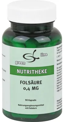 Produktbild von Green Line Nutritheke Folsäure 0,4 mg Kapseln, 90 St. Kapseln