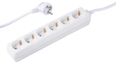 Immagine prodotto di Grundig presa multipla 6Fach 16A/250V - presa di corrente 1,5M - cavo di prolunga max. 3680W - bianco