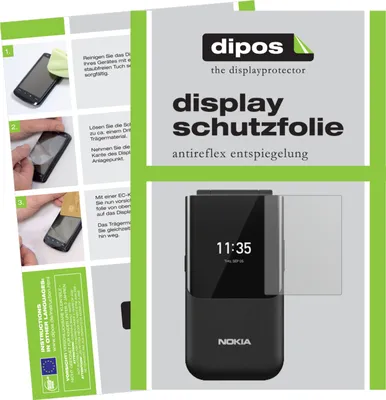 Produktbild von 5x Schutzfolie für Nokia 2720 Flip Rückseite matt Displayschutzfolie Folie Display Schutz dipos