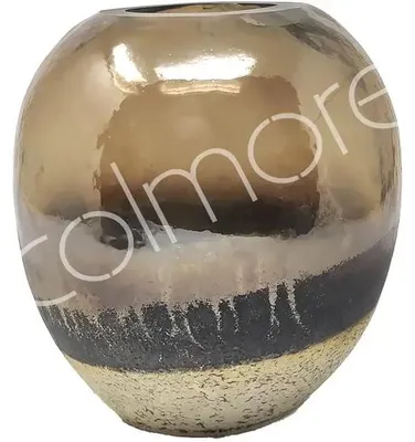 Imagen del producto de Florero DUNE, diámetro 15 cm, altura 16 cm, color: gris envejecido