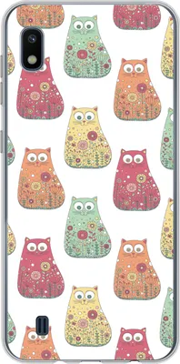 Produktbild von MuchoWow® Handyhülle Schutzhülle Hülle für Telefoonhoesje Samsung Galaxy A10 Mädchen - Katze - Blumen - Muster - Mädchen - Kinder - Kinder Silikon Softcase Handy Hülle - Schutzhülle
