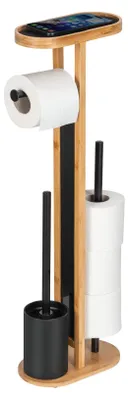 Image de Support de toilettes 4 en 1 WENKO OREA, avec étagère pour téléphone