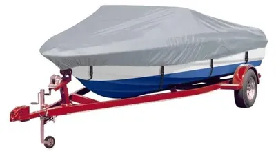 Produktbild von Bootsabdeckung - Persenning - 2er Set 427–488 cm Länge 229 cm Breite - Verstellbare Passform - Weiß