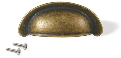 Image de Poignée pour meuble Marrakech en zamak finition bronze avec entraxe 64 mm