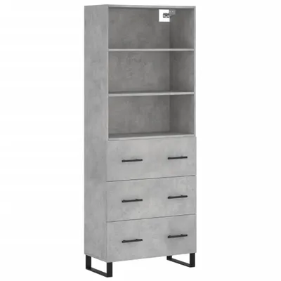 Immagine prodotto di Credenza Grigio Cemento 69,5x34x180 cm in Legno Multistrato