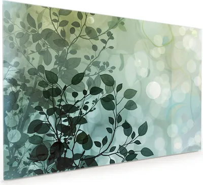 Produktbild von Küchenrückwand Spritzschutz Glas mit Motiv Blättertraum 40 x 40 cm