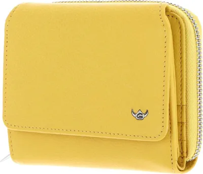 Produktbild von Golden Head Leder Geldbörse Madrid RFID Protect Zipped Billfold Coin Wallet Sun Yellow gelb