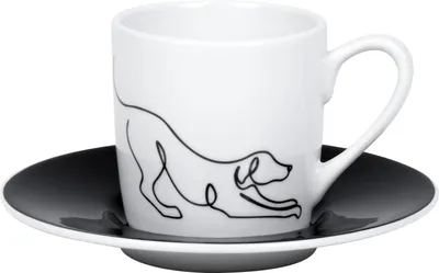 Produktbild von KÖNITZ 1150533017 Espressotasse Hommage à Picasso - Le Chien (Der Hund) 85 ml, Porzellan