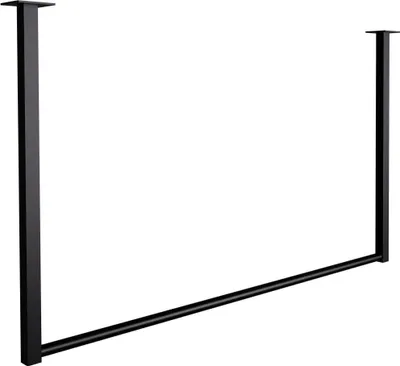 Produktbild von Kleiderstange, Garderobenständer – robuster Stauraum – pulverbeschichteter Stahl, schwarz 100x60 cm
