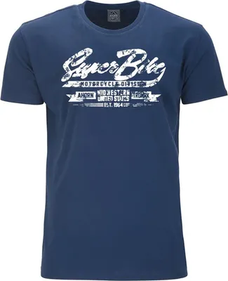 Produktbild von Übergrößen T-Shirt Super Bike weiß AHORN SPORTSWEAR Alpine Blue 10XL