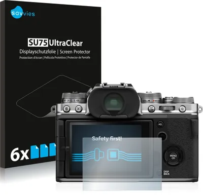 Produktbild von 6x Für Fujifilm X-T4 Schutzfolie Savvies Displayschutz Display Schutz Folie Klar Transparent