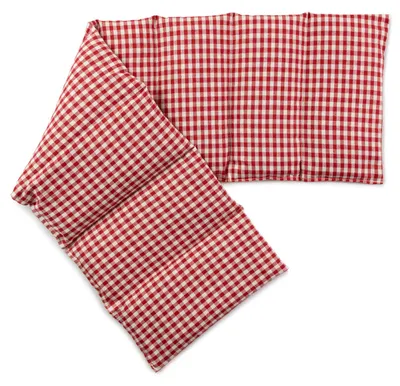 Image de Elzusha - Coussin chauffant avec des noyaux de raisin, 75 x 20 cm, rouge et blanc