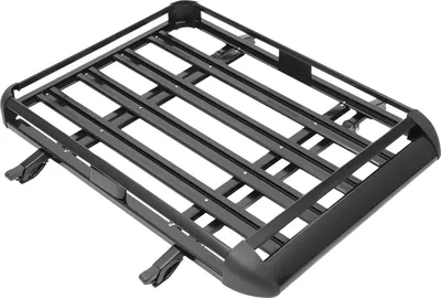 Produktbild von Dachgepäckkorb - Dachträger - Doppellagiges Aluminium - 127 x 97 cm - 68 kg Traglast - SUV Universal - Klemm-, Dach- und Querträgermontage - Schwarz
