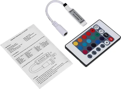 Obrázek produktu pro Miniaturní dálkové ovládání s 24 tlačítky pro pásky 3528 a 5050 RGB LED