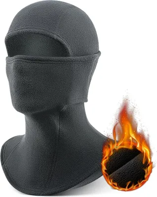 Immagine prodotto di ROCKBROS Passamontagna Invernale Passamontagna Caldo Passamontagna Traspirante Maschera da Sci Uomini Donne Maschera Viso Passamontagna Grigio