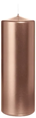 Produktbild von Zylinderkerze/Stumpenkerze - Metallic Rosegold - 20 x 7 cm - 103 Brennstunden