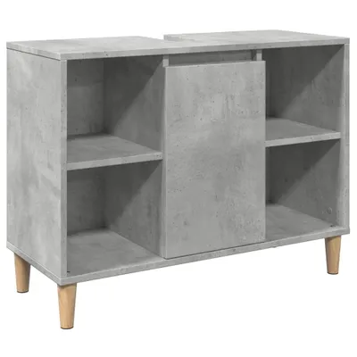 Produktbild von Badschrank Betongrau 80x33x60 cm Holzwerkstoff