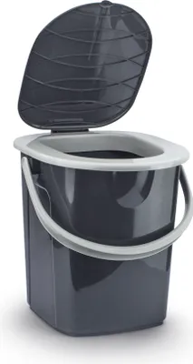 Image de Toilettes chimiques pour camping - WC portatif - Seau de toilette - Pour voyages, tente, pêche - 22 litres - BranQ