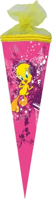 Produktbild von Nestler Schultüte 35cm rund Tüllverschluss mit Textilborte Warner Bros. "Tweedy"