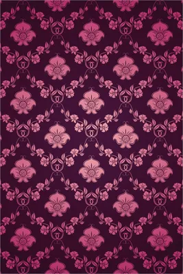Produktbild von Wallario selbstklebendes Poster - Blumenmuster Damast in pink lila, Größe: 61 x 91,50 cm