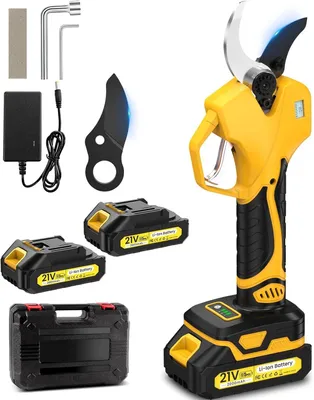 Immagine prodotto di Potatore elettrico, 1000 W, diametro di taglio 50 mm. Potatore a batteria, 21V, 2 batterie da 2 Ah