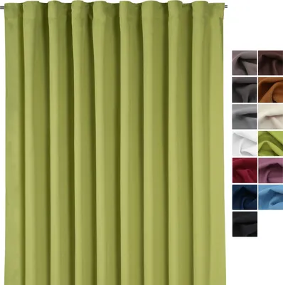 Produktbild von heimtexland ® XXL Verdunkelungsvorhang Thermovorhang Multifunktionsband Dekoschal 245x275 cm Raumteiler Deko Vorhang blickdicht verdunkelnd isolierend Typ139 Grün