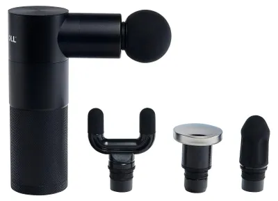 Produktbild von Blackroll Fascia Gun, Schlagmassage, Universal, Schwarz, Aluminium, Tasten, 4 Kopf/Köpfe